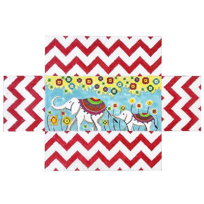 Whimsy Elephants Painted Canvas Colors of Praise - 1
