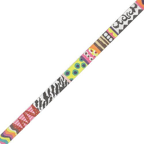 Whimsy Multi Print Belt Painted Canvas Colors of Praise