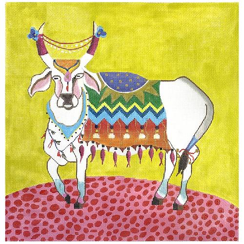 White Cow Painted Canvas Colors of Praise - 1