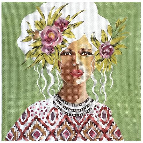 White Haired Lady Painted Canvas Colors of Praise - 1