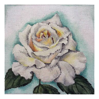 White Rose 9x9 Painted Canvas Associated Talents - 1
