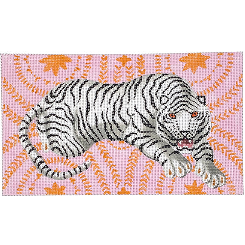 White Tiger Clutch Painted Canvas Colors of Praise - 1