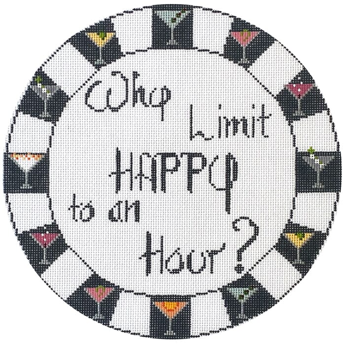 Why Limit Happy to an Hour? Painted Canvas Tina Griffin Designs - 1