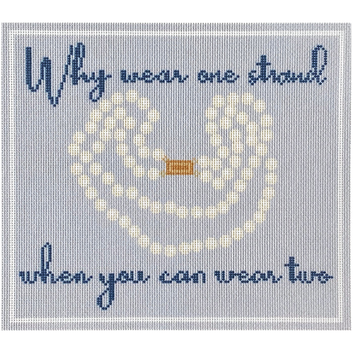 Why Wear One Strand When You Can Wear Two Canvas Printed Canvas Needlepoint To Go