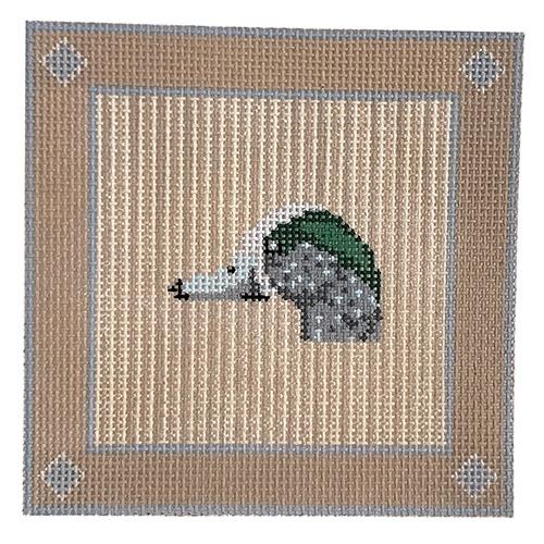 Widgeon Coaster Painted Canvas Tina Griffin Designs - 1