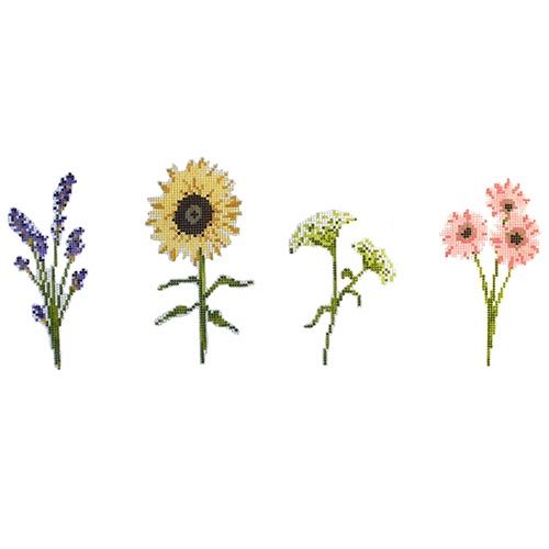Wildflowers Painted Canvas The Plum Stitchery - 1