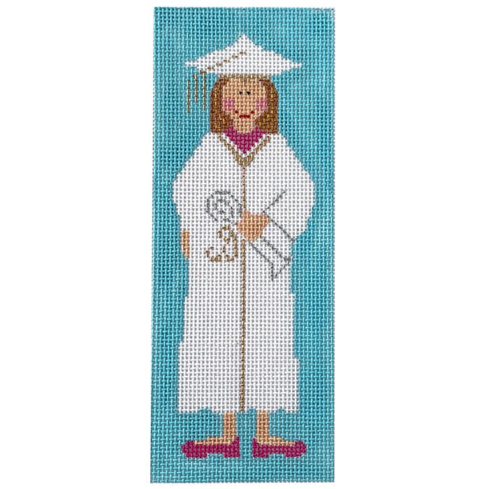 Will Work for Food with Stitch Guide - Girl Graduate Painted Canvas The Princess & Me 