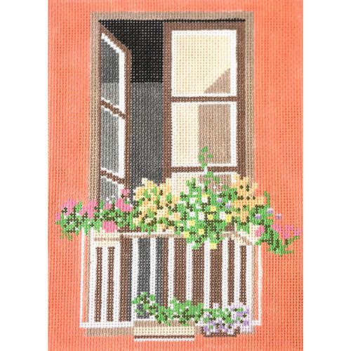 Window Balcony Painted Canvas The Meredith Collection - 1