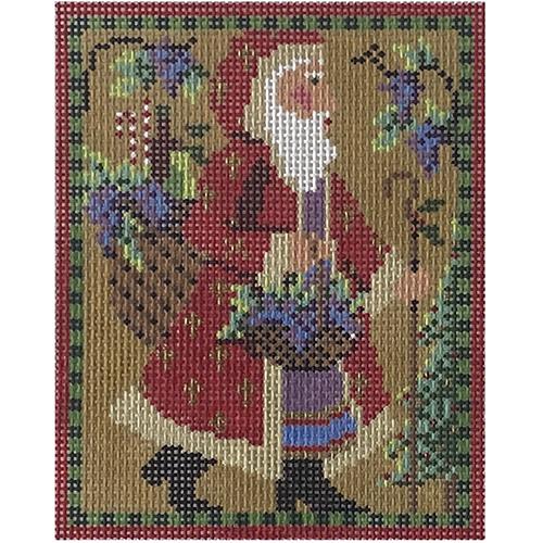 Wine Country Santa Painted Canvas The Colonial Needle Company
