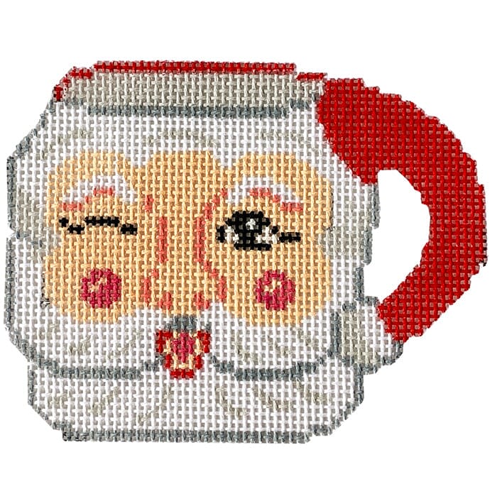 Winking Santa Mug Painted Canvas Jessica Tongel Designs - 1