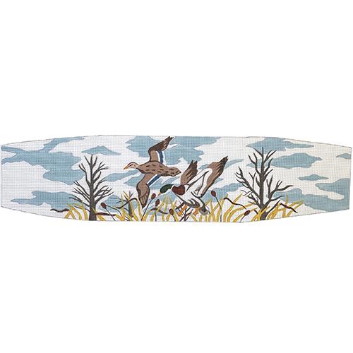 Winter Ducks Cummerbund Painted Canvas The Meredith Collection