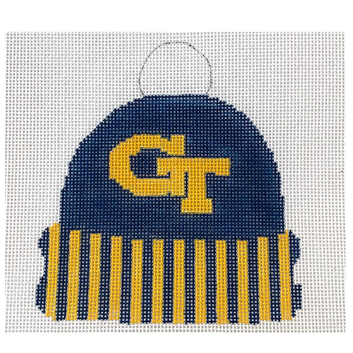 Winter Hat Georgia Tech Painted Canvas Kristine Kingston - 1
