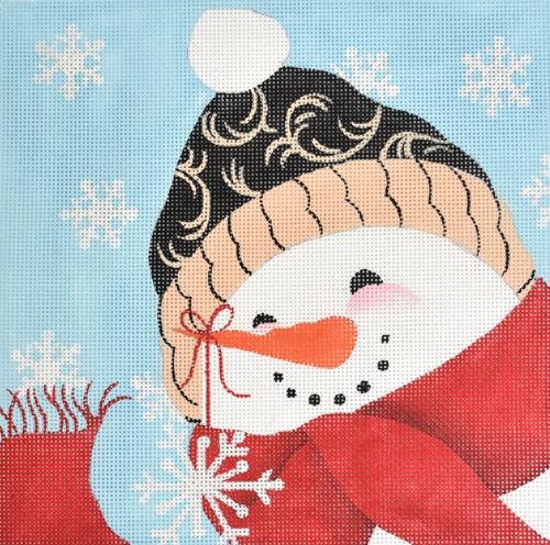 Wish Snowman Painted Canvas Danji Designs