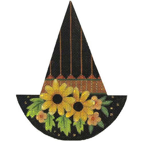 Witch Hat Black Eyed Daisy Painted Canvas Melissa Shirley Designs - 1