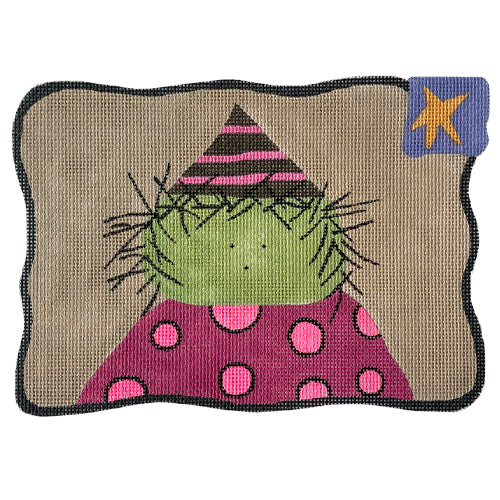 Witch in Magenta Painted Canvas ditto! Needle Point Works - 1