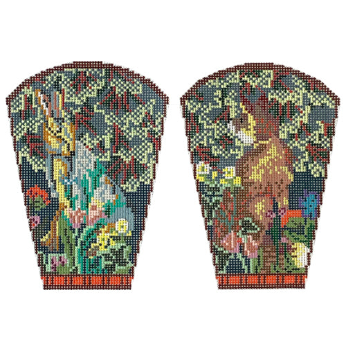 Wm's Woodland Friends Scissor Case Painted Canvas Whimsy & Grace - 1