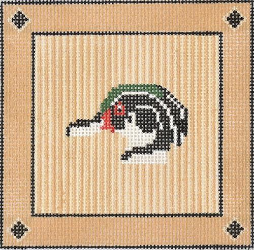 Wood Duck Coaster Painted Canvas Tina Griffin Designs - 1