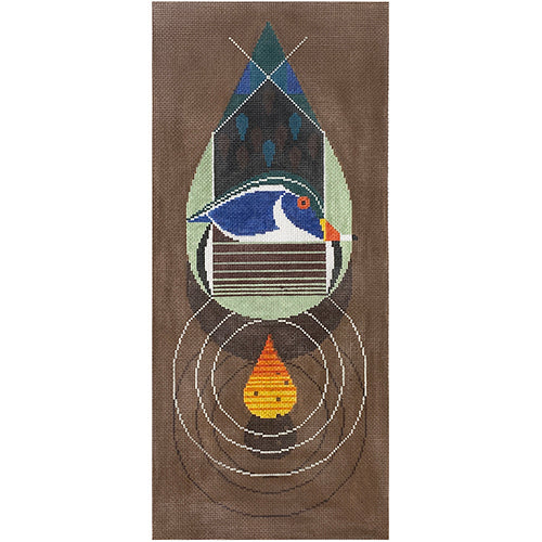 Wood Duck Painted Canvas Charley Harper - 1