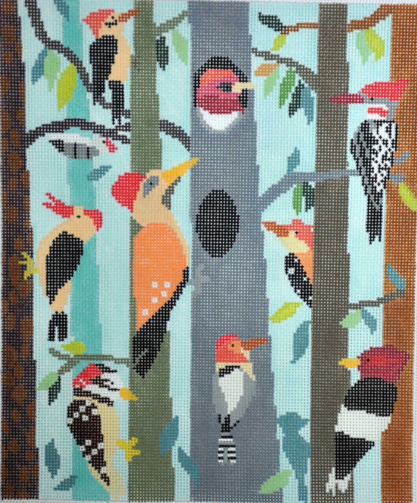 Woodpecker Hollow Painted Canvas Birds of a Feather