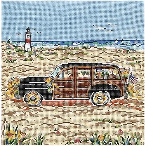 Woody Wagon Island on 13 Painted Canvas Cooper Oaks Design - 1