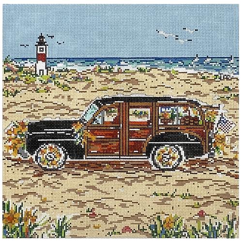 Woody Wagon Island on 18 Painted Canvas Cooper Oaks Design - 1