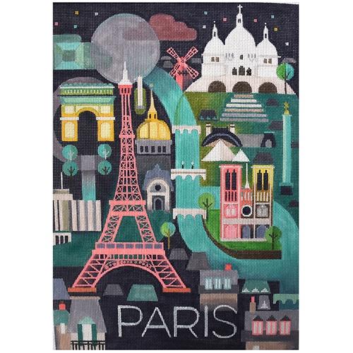 World Travel Poster Paris Painted Canvas Painted Pony Designs - 1