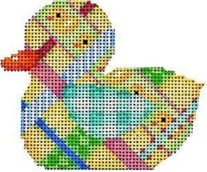 Woven Ribbon Duckie Painted Canvas Associated Talents