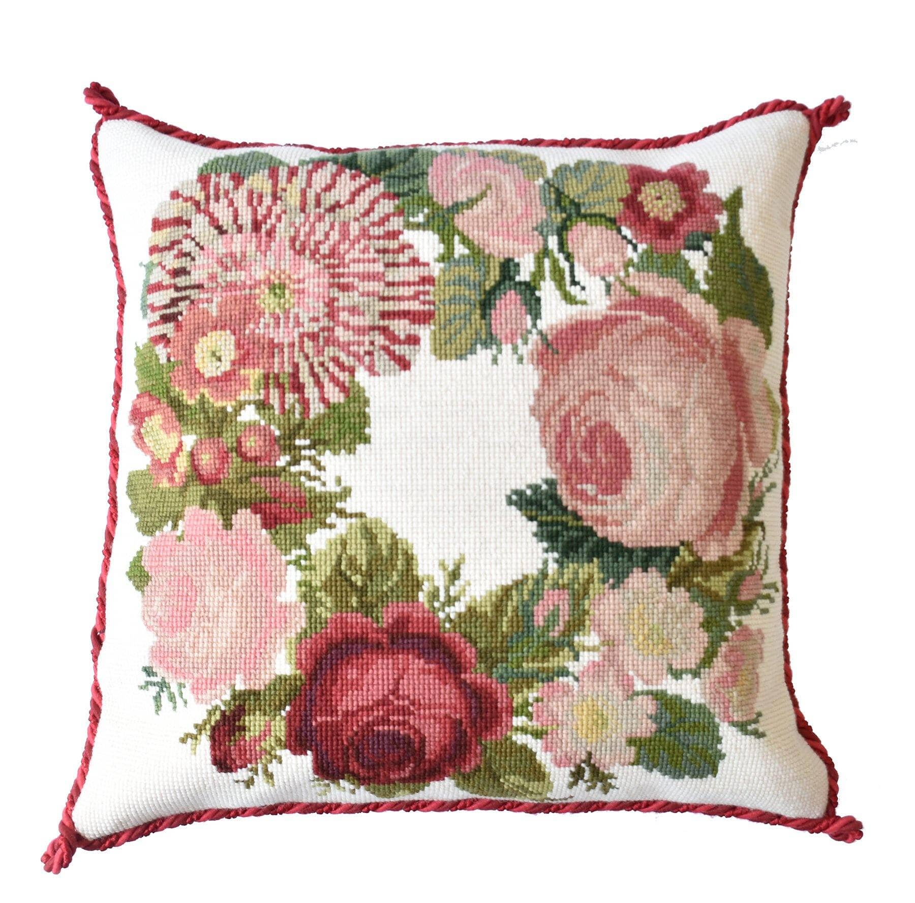 Wreath of Roses Needlepoint Kit Kits Elizabeth Bradley Design