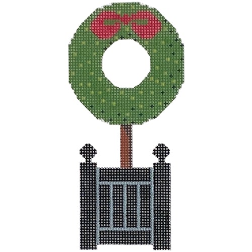 Wreath Topiary Painted Canvas Rachel Donley - 1