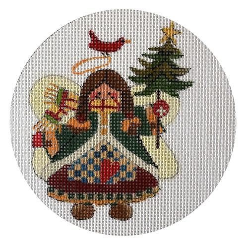 Xmas Plaids: Angel Painted Canvas PLD Designs