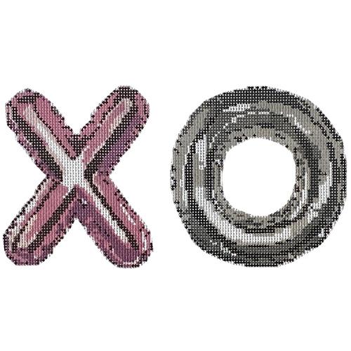 XO Mylar Balloon Letters Painted Canvas Rachel Barri Designs - 1