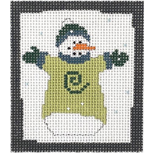 Year of Pippin Snowman Painted Canvas Pippin