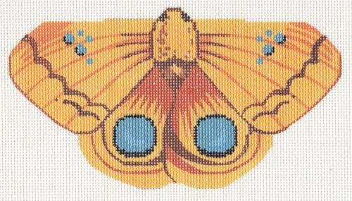 Yellow Butterfly Painted Canvas Labors of Love Needlepoint - 1