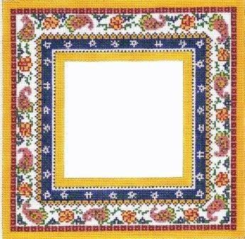 Yellow Flower Frame Painted Canvas Cooper Oaks Design - 1
