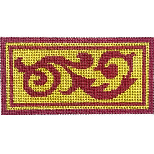 Yellow & Fuchsia Swirl Eyeglass Case Painted Canvas Colors of Praise - 1