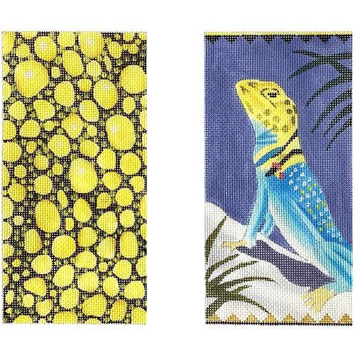 Yellow Headed Lizard Eyeglass Case Painted Canvas Colors of Praise - 1