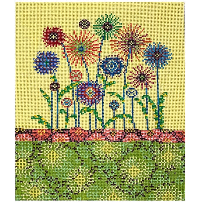Yellow Kaleidoscope Painted Canvas Birds of a Feather