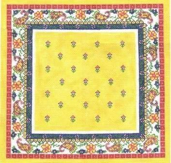 Yellow Pillow Top Painted Canvas Cooper Oaks Design - 1