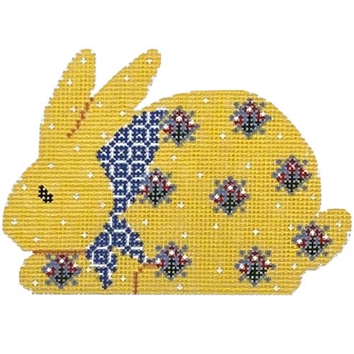 Yellow Rabbit Painted Canvas Cooper Oaks Design