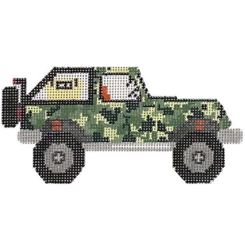 Yeti Jeep Painted Canvas Wipstitch Needleworks - 1