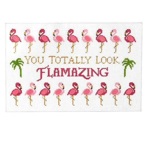You Look Flamazing Painted Canvas Kimberly Ann Needlepoint - 1