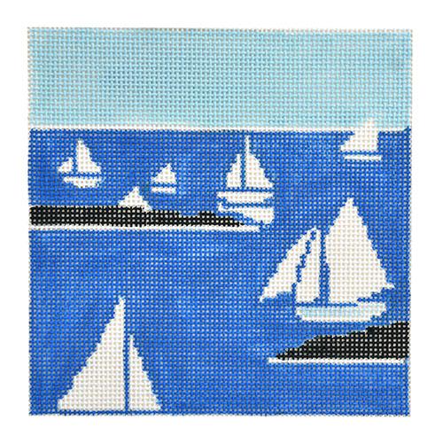 Zephyrs For Sailboats Painted Canvas Alice & Blue - 1