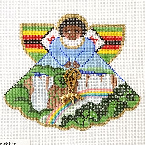 Zimbabwe Angel Painted Canvas Painted Pony Designs - 1
