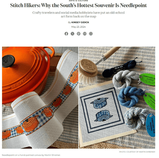 Garden & Gun | Stitch Hikers: Why the South's Hottest Souvenir Is Needlepoint
