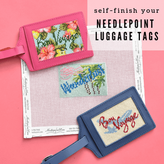 How To Self Finish A Needlepoint Luggage Tag
