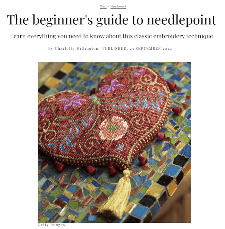 The beginner's guide to needlepoint