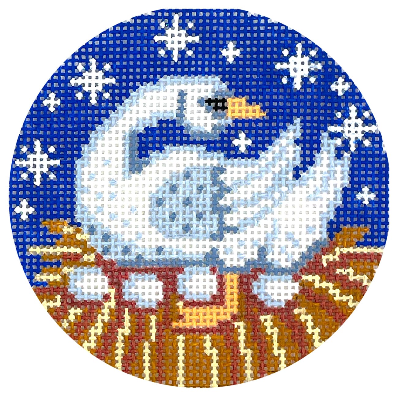 12 Days 3" Round on 18   6 Geese Laying Painted Canvas Shelly Tribbey  - 1