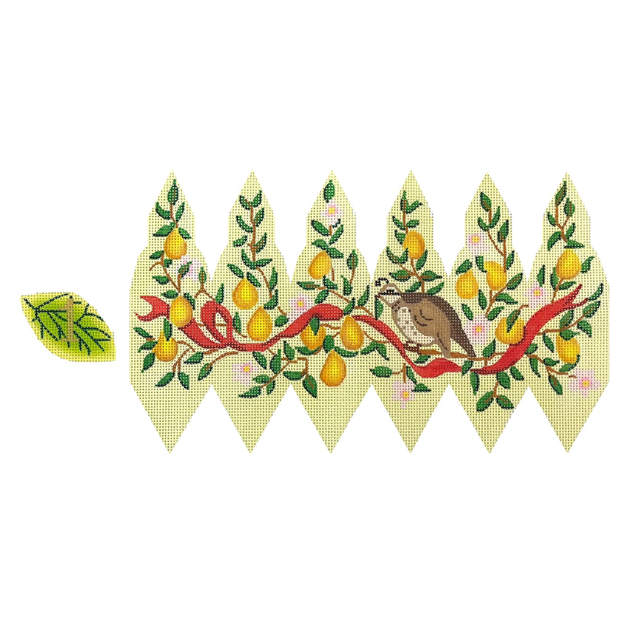12 Days 3D Pear   1 Partridge in Pear Tree Painted Canvas Kate Dickerson Needlepoint Collections  - 1