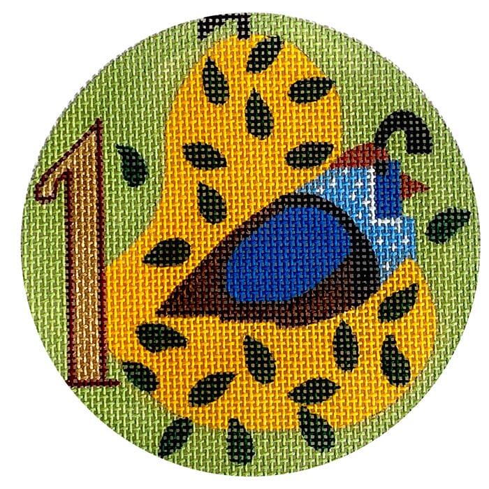 12 Days Ornament   1 Partridge Painted Canvas Melissa Prince Designs  - 1