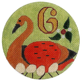 12 Days Ornament   6 Geese Painted Canvas Melissa Prince Designs 

